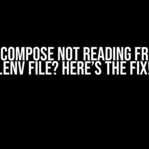 Docker-Compose Not Reading from Your .env File? Here’s the Fix!