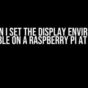 How can I set the display environment variable on a Raspberry Pi at boot?